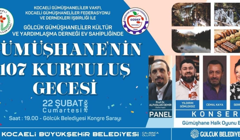 Gümüşhane’nin kurtuluşunun 107. yılı gecesine davetlisiniz