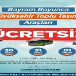 Bayram boyunca ulaşım ücretsiz (1)