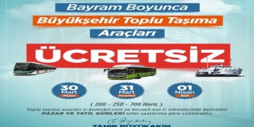 Bayram boyunca ulaşım ücretsiz (1)