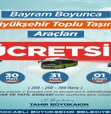 Bayram boyunca ulaşım ücretsiz (1)