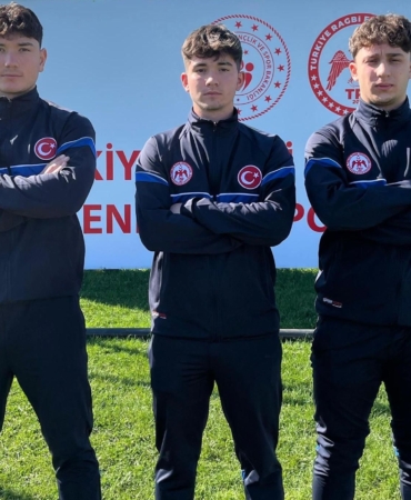 U18 RAGBİ ERKEK MİLLİ TAKIMINA DAVET EDİLEN SAMET KARA, MEHMET EMRE HİKMET VE MİRAÇ BELEK