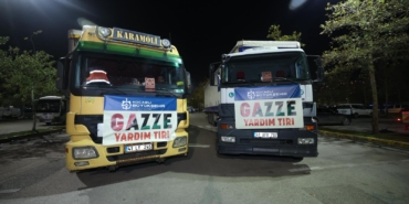 Büyükşehir'in ilk yardım tırları Gazze'ye yola çıktı (7)