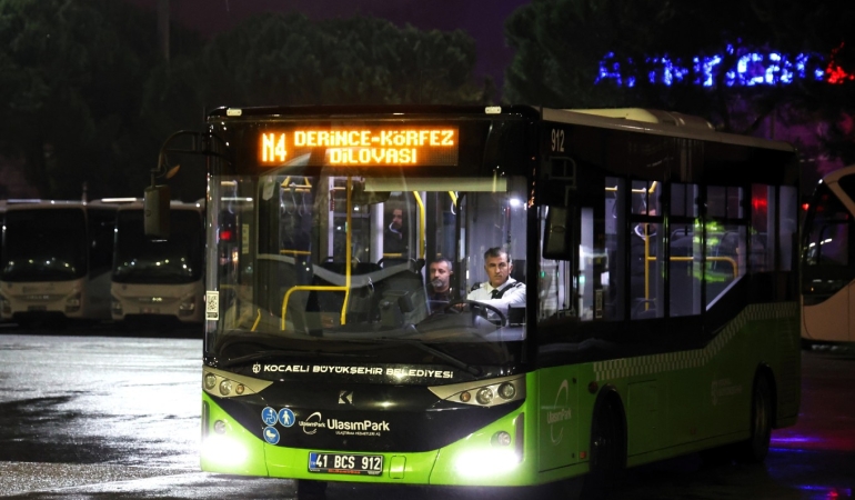 Kocaeli'de 24 saat kesintisiz ulaşım başladı (2)